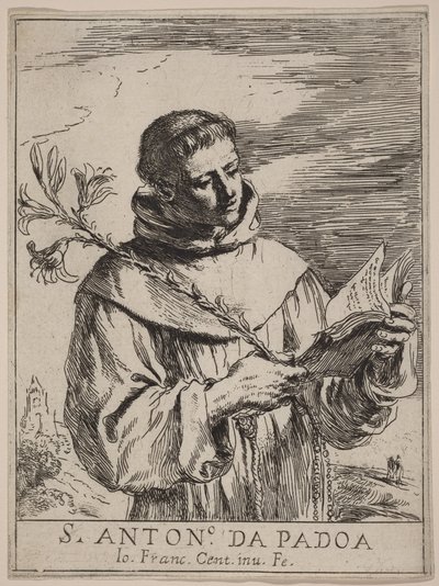 Święty Antoni z Padwy autorstwa Guercino