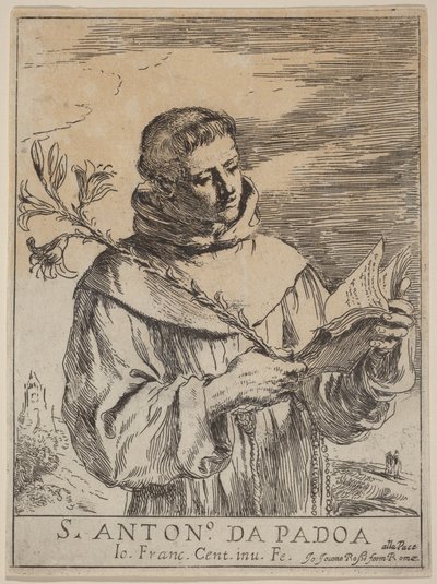 Święty Antoni z Padwy autorstwa Guercino