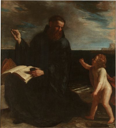 Święty Augustyn rozmyślający o Trójcy Świętej autorstwa Guercino
