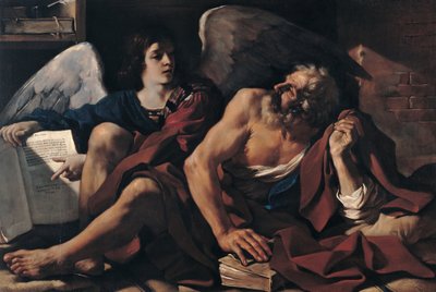 Święty Mateusz i anioł autorstwa Guercino