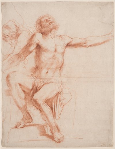 Siedząca postać męska, c.1618-19 autorstwa Guercino