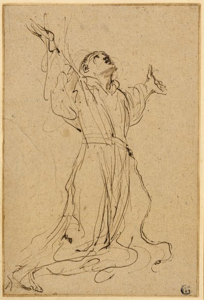 Studium o otrzymaniu stygmatu św. Franciszka autorstwa Guercino