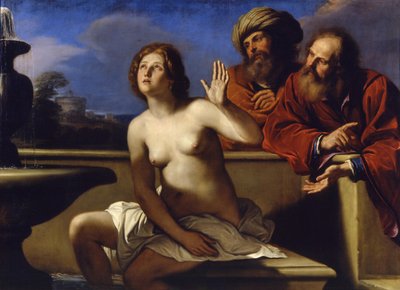 Susannah i starsi, 1649-1650 autorstwa Guercino