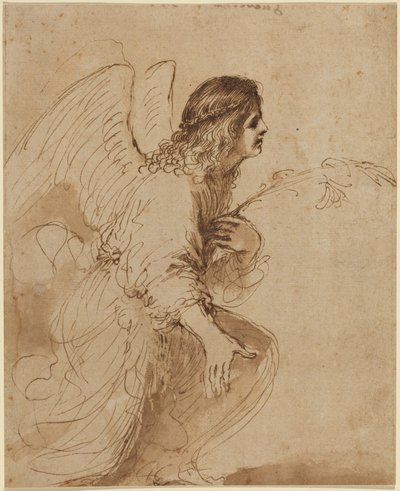 Anioł Zwiastowania autorstwa Guercino