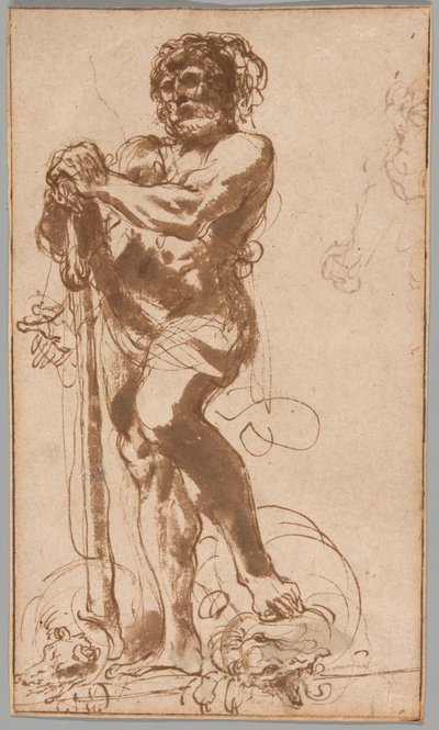 Zwycięski Herkules ze Zwycięską Hydrą autorstwa Guercino