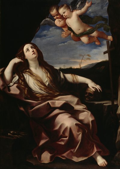 Św. Maria Magdalena (olej na płótnie) autorstwa Guido (follower of) Reni