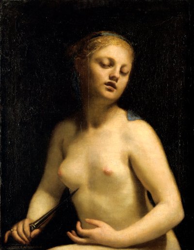 Śmierć Lukrecji, XVII wiek autorstwa Guido Cagnacci