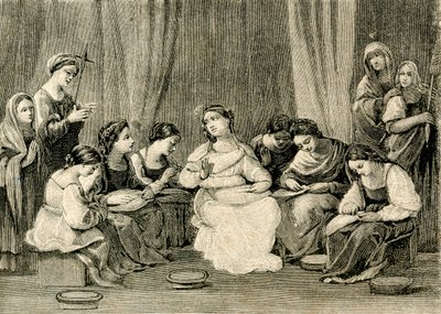 Dorastanie Dziewicy, Guido Reni (1575-1642), Sanktuarium Świętego Domu, Loreto, Marche, Włochy autorstwa Guido Reni