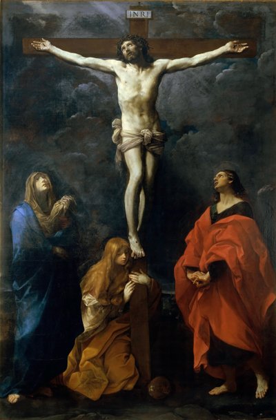 Chrystus na krzyżu z Marią, Janem i Marią Magdaleną, ok. 1930 r. 1617. autorstwa Guido Reni