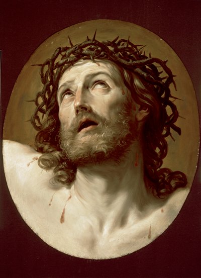 Głowa Chrystusa w koronie cierniowej, początek lat 30. XVII w. (olej na płycie miedzianej) autorstwa Guido Reni
