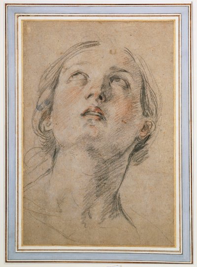 Głowa kobiety patrzącej w górę autorstwa Guido Reni