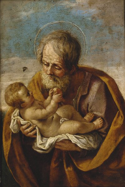 Józef i Dzieciątko Jezus w jego ramionach autorstwa Guido Reni
