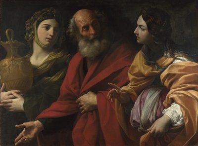 Lot i jego córki opuszczające Sodomę, ok. 1930 r. 1615 autorstwa Guido Reni