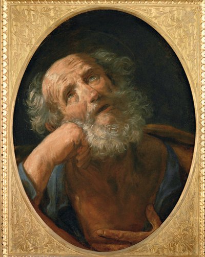 Święty Piotr pokutnik - Der reuige Petrus ... (obraz na płótnie) autorstwa Guido Reni