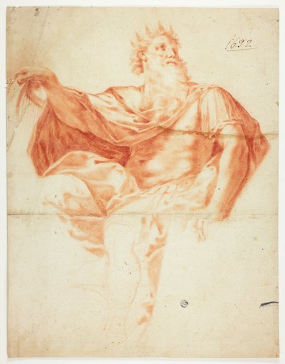 Studium dla króla Dawida z harfą i Księgą Psalmów autorstwa Guido Reni