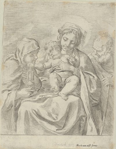 Święta Rodzina ze św. Klarą, 1590-1600. autorstwa Guido Reni