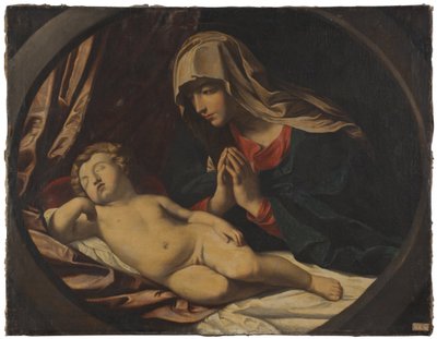 Matka Boska i śpiące Dzieciątko autorstwa Guido Reni