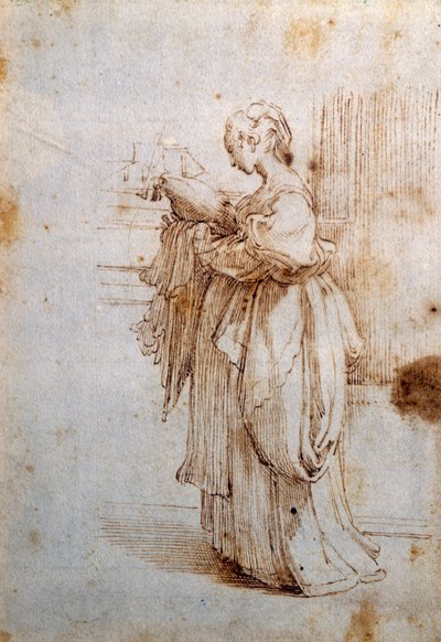 Kobieta z poduszką autorstwa Guido Reni