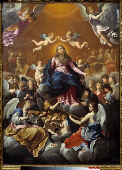 koronacja Dziewicy. Obraz Guido Reni zwany Przewodnikiem (1575-1642) autorstwa Guido Reni