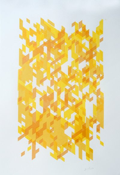 Dekonstrukcja nr 14, 2014 (tusz na papierze) autorstwa Guilherme Pontes