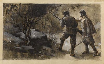 Kennybol i Guldon Stayper, ok. 1889 (olej na płótnie) autorstwa Guillaume Albert Demarest