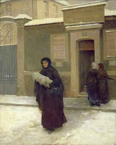 Opuszczenie szpitala położniczego autorstwa Guillaume Albert Demarest
