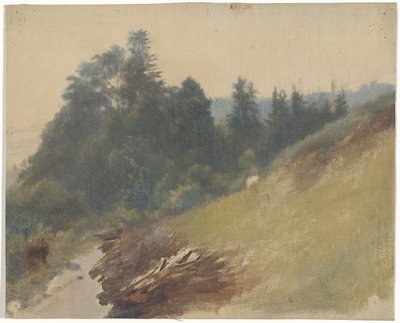 Stok górski z sosnami autorstwa Guillaume Anne van der Brugghen