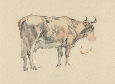 Krowa stojąca po prawej autorstwa Guillaume Anne van der Brugghen