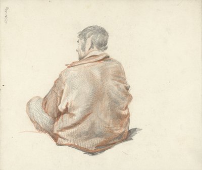 Siedzący mężczyzna, widziany z tyłu autorstwa Guillaume Anne van der Brugghen