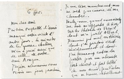 List do Andre Bretona, 1918 autorstwa Guillaume Apollinaire