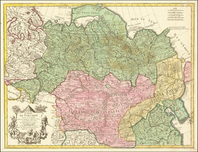 Mapa Tartaru z 1706 roku autorstwa Guillaume de L