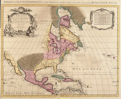 Wschodnia Kanada, wschodnie Stany Zjednoczone, Meksyk, Gwatemala, Salwador, Belize, Honduras, Nikaragua, Kostaryka, Panama, Antigua i Barbuda, Bahamy, Barbados, Kuba, Dominika, Jamajka, Grenada, Haiti, Dominikana, Saint Kitts i Nevis, Saint Lucia, S autorstwa Guillaume Delisle
