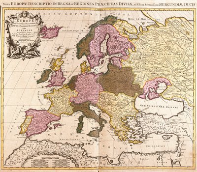 Mapa Europy (akwaforta autorstwa Guillaume Delisle