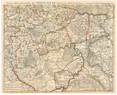 Mapa Moskwy par Delisle (De L
