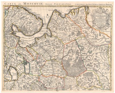 Mapa Moskwy par Delisle (De L