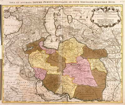 Mapa Persji (akwaforta autorstwa Guillaume Delisle