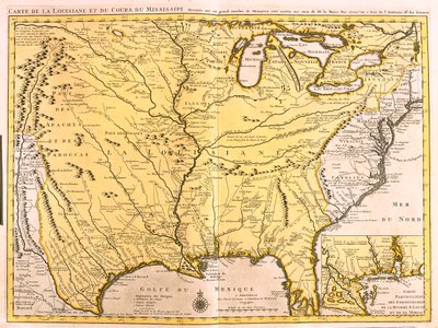 Montana, Dakota Północna, Minnesota, Wisconsin, Michigan, Nowy Jork, Wyoming, Dakota Południowa, Nebraska, Iowa, Illinois, Indiana, Ohio, Pensylwania, Kolorado, Kansas, Missouri, Kentucky, Wirginia Zachodnia, Oklahoma, Arkansas, Tennessee, Teksas, Luizjana autorstwa Guillaume Delisle