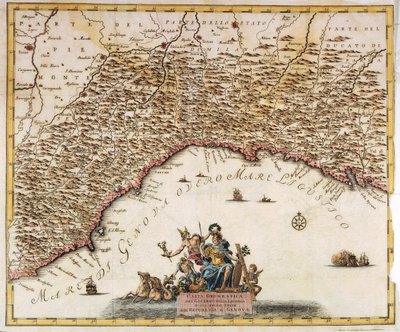 Republika Genui, Mapa autorstwa Guillaume de l