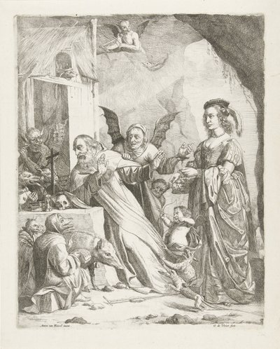 Kuszenie św. Antoniego autorstwa Guillaume Duvivier