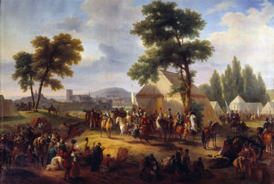 Wojna Religii: „”Król Henryk IV (1553-1610) pod Paryżem podczas oblężenia miasta w 1590 r. dostarcza głodujących Paryżan”” Obraz Frederica Ronmy