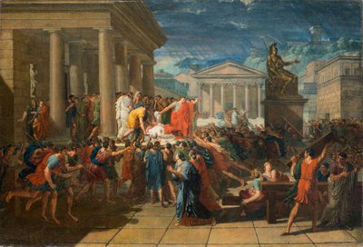 Śmierć Cezara autorstwa Guillaume Guillon Lethière