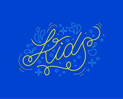 KIDS PLAYFUL LETTERING, 2025 (grafika cyfrowa) autorstwa Guillaume Laserson
