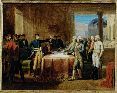 Preliminaria pokoju podpisanego w Leoben w dniu ... (obraz na płótnie) autorstwa Guillaume Lethiere