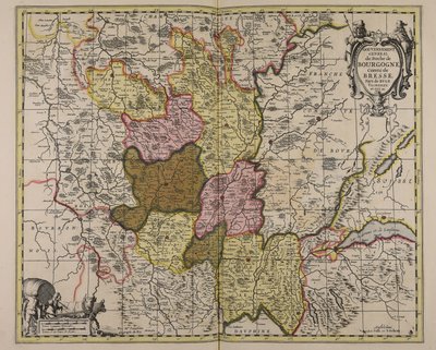 Rząd generalny księstwa Burgundii hrabstwa Bresse kraju Buge Valromey i Gex amp; c. autorstwa Guillaume Sanson