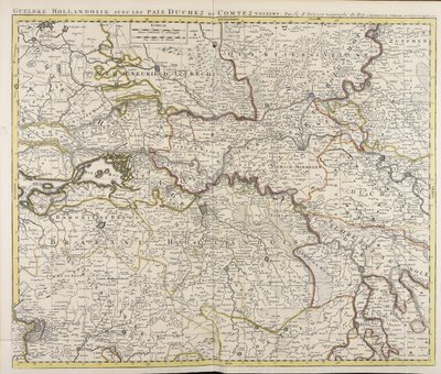 Gueldre hollandoise avec les pais, duchez et comtez voisins / par le sr. Sanson geographe du roy autorstwa Guillaume Sanson