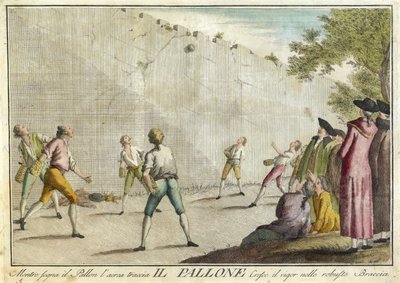 Il Pallone z Igrzysk, kolacji i corocznych imprez, które są przebierane w Toskanii, a zwłaszcza we Florencji, wyd. 1790 (grawerowanie ręcznie kolorowane) autorstwa Guiseppe Piattoli