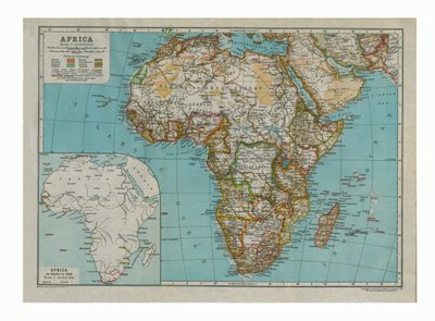 Mapa Afryki, ok. 1910 r autorstwa Gull Engraving Company