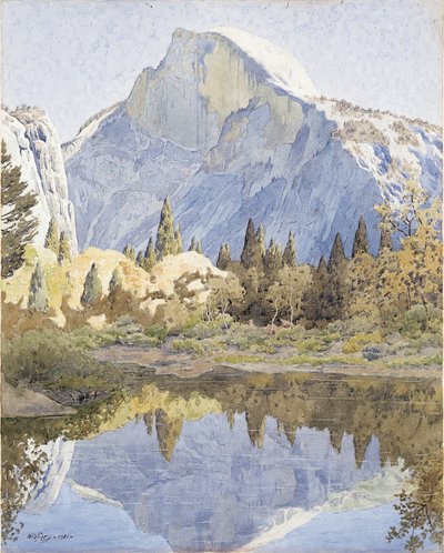 Half Dome i Mirror Lake autorstwa Gunnar Widforss