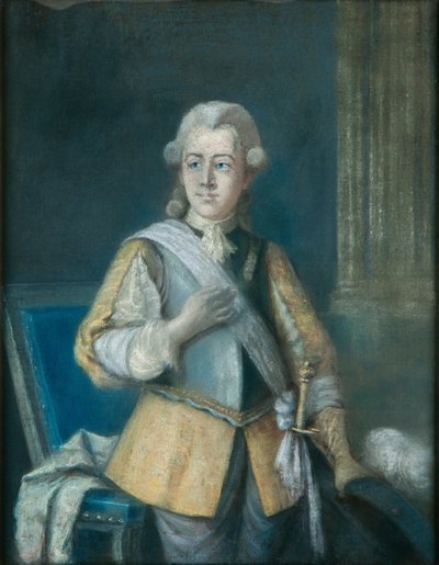 Gustaw III, król Szwecji 1772-1792, w sukni inspirowanej Gustawem Adolfem autorstwa Gustaf L Lundberg