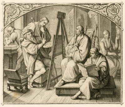 Luter namalowany przez Lucasa Cranacha Anciena (1472-1553) autorstwa Gustav Ferdinand Leopold Konig